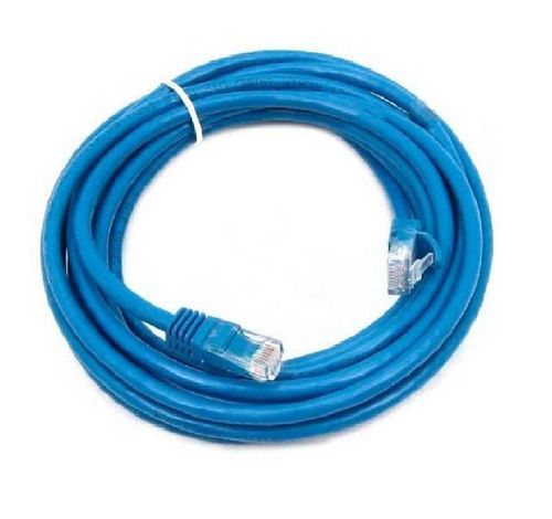 Cabo de Rede Patch Cord Cat5e Blindado Gigabit Azul 5 Metros