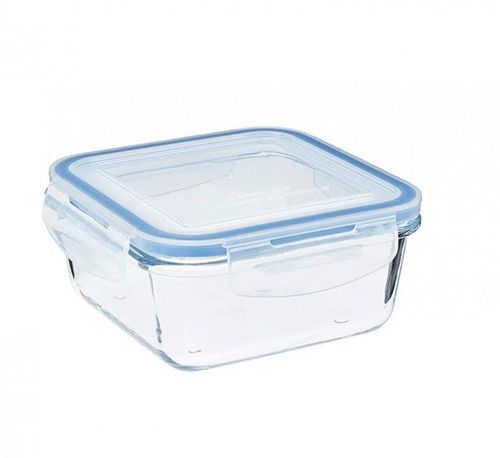 Pote Hermetico Quadrado Marmita de Vidro 380 ML - Mimo