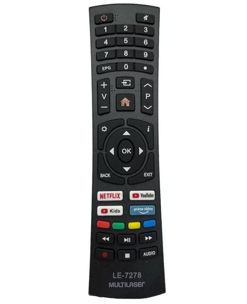 Controle Remoto Para Tv Multilaser Smart Led 4k Tl025 Tl027 Tl032