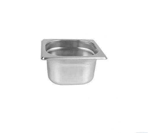 Kit 6 Cubas Gastronomica Inox GN 1/6x100 Com Tampa Brasinox