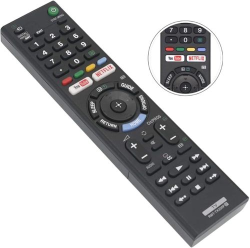 Controle Remoto Compatível Com Sony Rmt-Tx300B Bravia Led Smart TV Com YouTube Netflix
