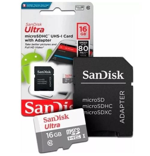 Cartão Micro Sd 16GB Ultra Classe 10 MicroSDXC UHS-I 100mb/S