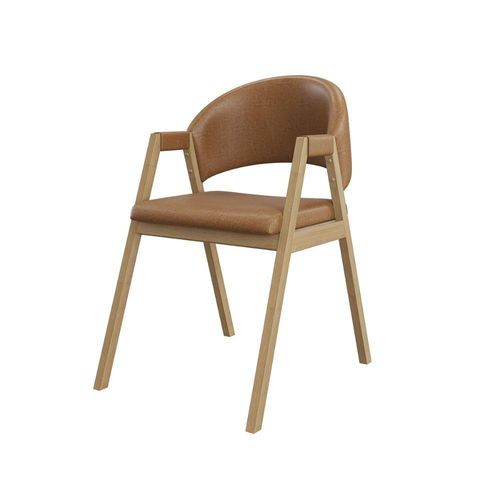Cadeira Mesa De Jantar Reforçada Moderna Suellen - Balaqui Marrom Claro