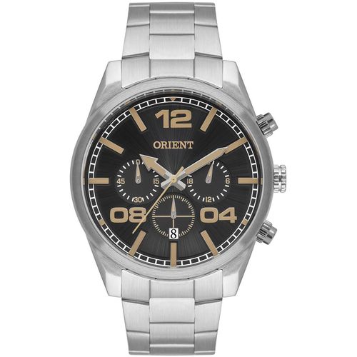 Relógio Orient Masculino Ref:Mbssc245 P2sx Cronógrafo Prateado
