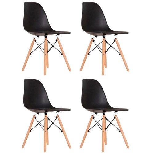 Conjunto 4 Cadeiras Eames Eiffel Dkr Movescan Preta