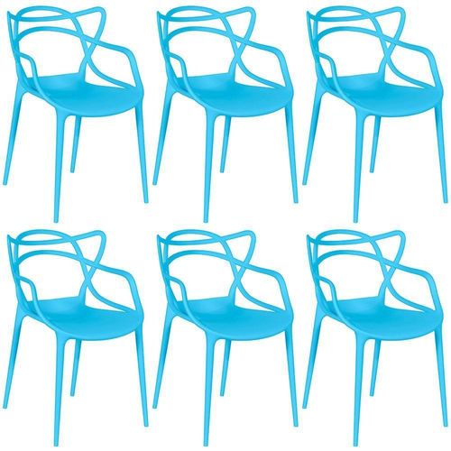 Kit 6 Cadeiras Allegra - Azul