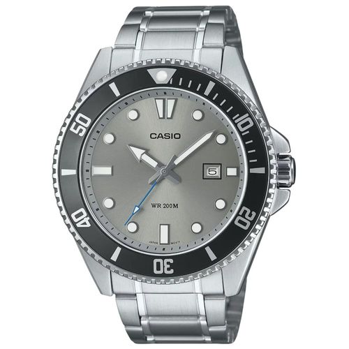 Relógio Casio Masculino Ref: Mdv-107d-8avdf Duro Diver Prateado