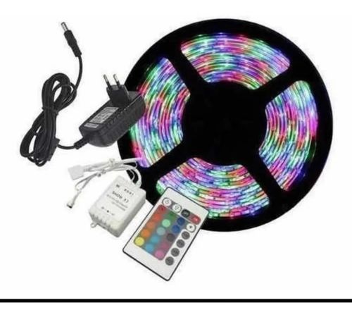 Fita Led 5m Ultra Rgb 5050 Prova D'agua + Controle + Fonte