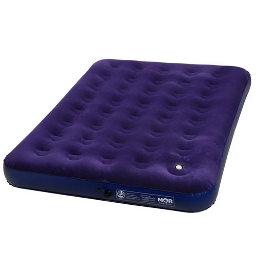 Colchão de Casal Inflável Mor, em PVC, Capacidade 160 Kg, com Fole, Azul - 9072