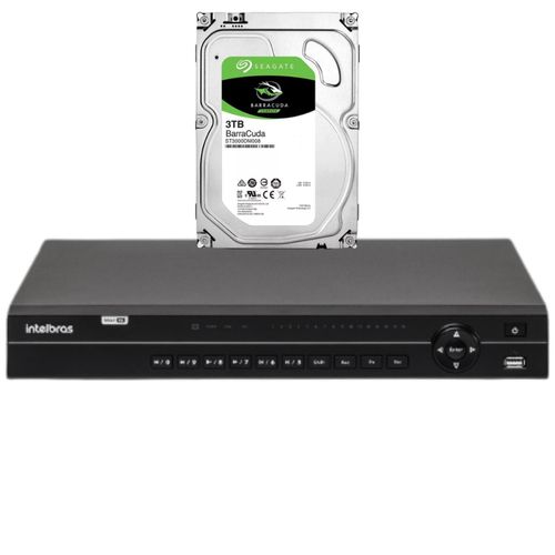 Dvr gravador 1232 INTELBRAS 32 canais Full hd + hd 3tb