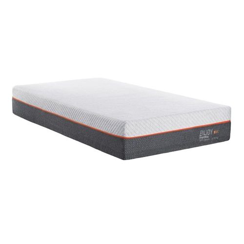 Colchão Solteirão Bed In A Box Enjoy Smartmax 96x203cm Espuma Mista Inducol Cr449b Branco/cinza Branco/cinza