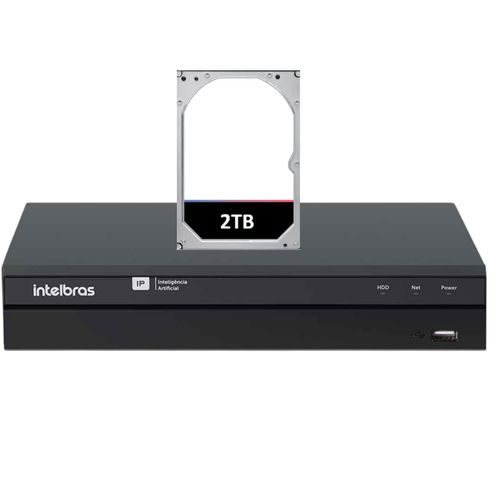 Gravador De Vídeo Ip Nvr 16 Canais 4k Invd 1016 Intelbras 2tb