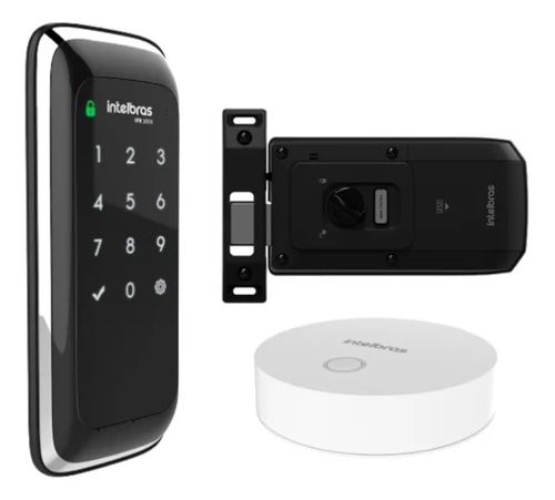 Kit Fechadura Digital Intelbras Ifr1001 Com Ica1001