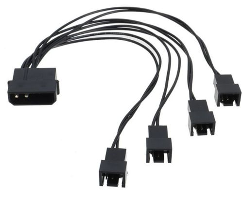 Cabo Adaptador Multi Fan Molex P/ 4 Coolers 3 Pinos 12v