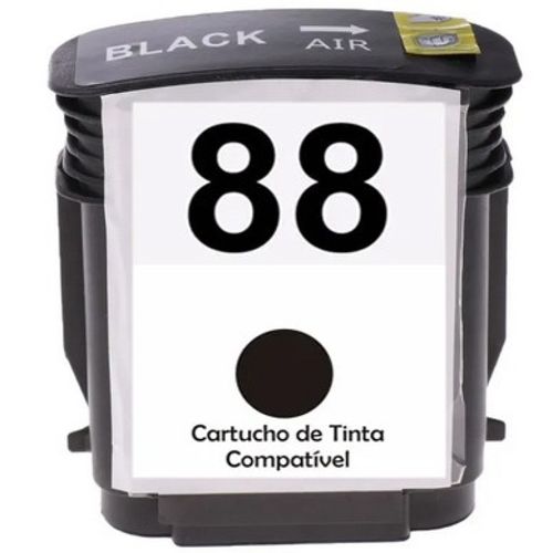 Cartucho Preto Jato De Tinta Compatível 88 88XL C9396A - 11730