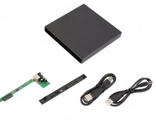 Case Externo P/ Gravador de DVD de notebook 12,7mm Slim USB - Preto
