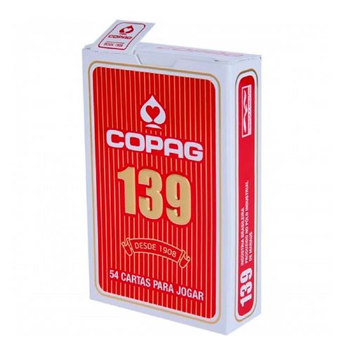 Baralho 139 Vermelho Tradicional Naipe Convencional 54 Cartas