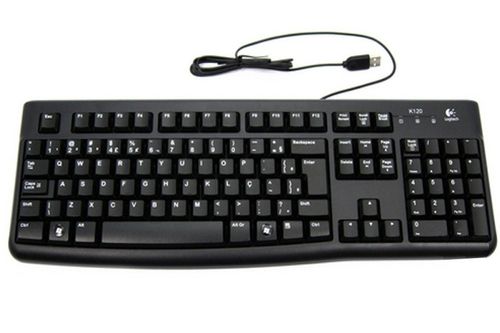 Teclado Com Fio Logitech  K120 Preto