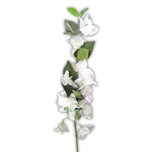 Flor Artificial Haste Bougainville Branca - 80cm