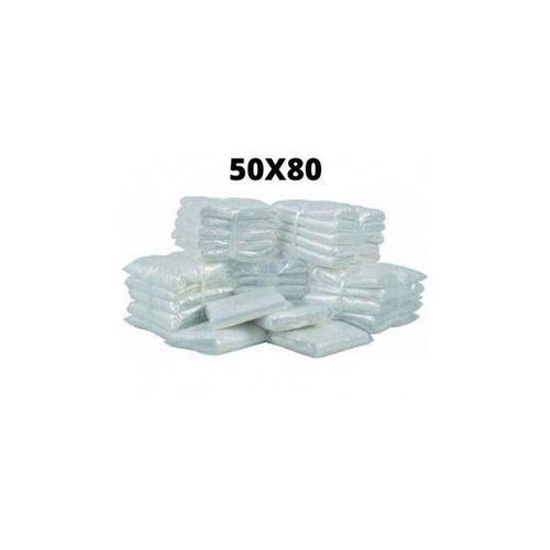 Saco Plástico Transparente 50x80cm Cesta Básica 100 Unidades Higipack