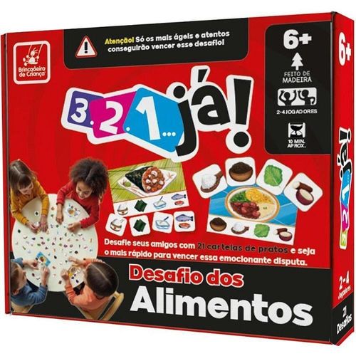Jogo Educativo 3.2.1 Já Desafio dos Alimentos Brincadeira de Criança