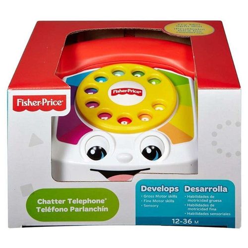 Brinquedo Infantil Telefone Feliz Disco Giratório Amarelo Mattel