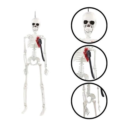 Decoração De Halloween Esqueleto Faca No Peito Para Pendurar