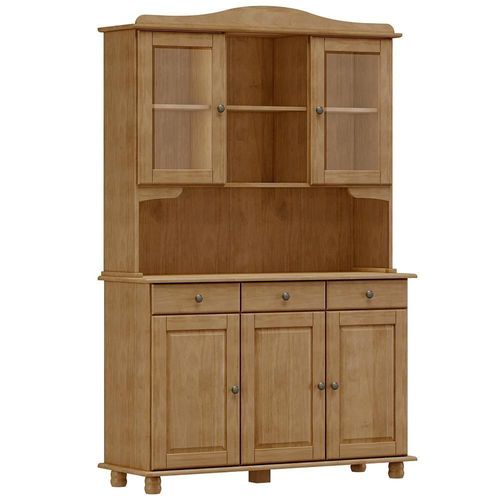 Cristaleira Madeira Maciça 5 Portas 129 Cm 8925 Freijo Milani Store Freijo