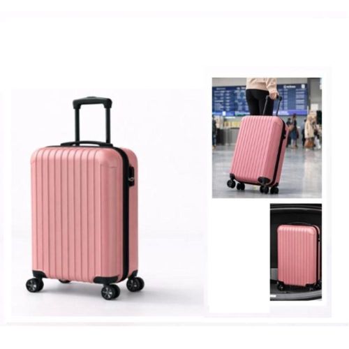 Mala de Viagem de Bordo Pequena Abs com Rodas Giro 360 Zíper Rose Rosê Yeet