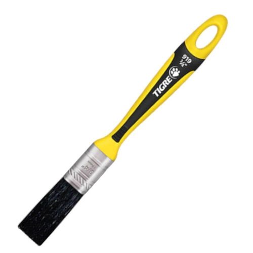 Trincha para Pintura Premium Sintético Preto 919 3-4 60919003 Cabo Soft Grip Anatômico Tigre