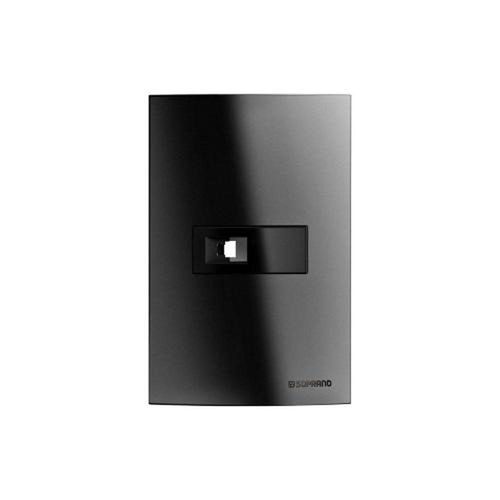 Tomada RJ11 4x2 Linha Brava para Telefonia e Dados Preto Soprano