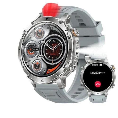 Relógio Smartwatch Militar Masculino Uso Externo à Prova D'água Cinza Lige