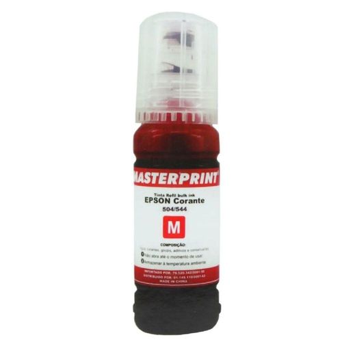 Refil de Tinta para Impressora Bulk Ink Epson 504 544 Magenta 70ML Compatível com Modelos L4150