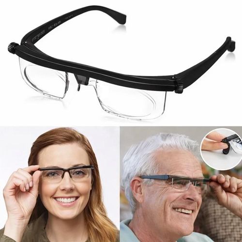 Óculos Ajustáveis com Grau Regulável Individual Lentes de Impacto Apoio Nasal Ajustável Unissex