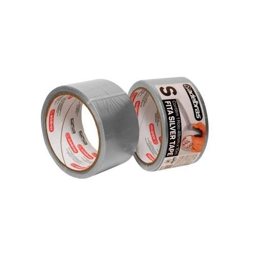 Fita Adesiva Reforçada Multiuso Silver Tape Prata 48mm X 10m Adelbras