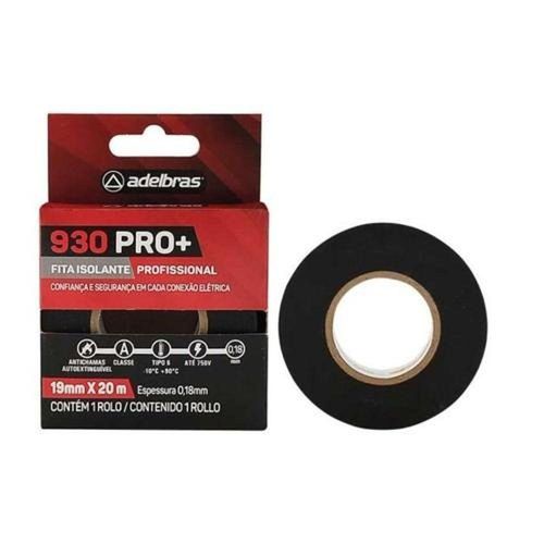 Fita Isolante Antichama 19mm X 20m Pro+ 930 para Isolamento Elétrico Até 750V Adelbras