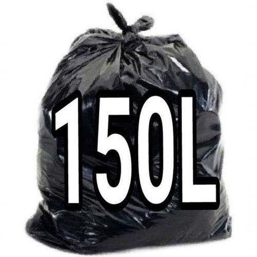 Saco para Lixo 150 Litros Super Reforçado Preto 90x100cm Pacote 100 Unidades Higipack