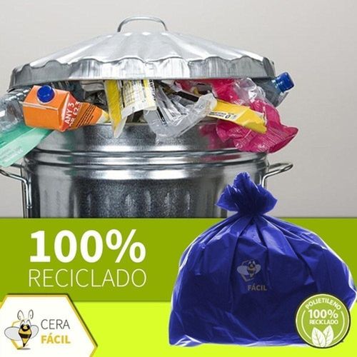 Saco de Lixo Azul 200 Litros 0,025MM 90X110CM com 100 Unidades para Resíduos Diversos Higipack
