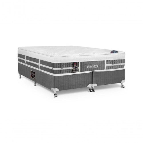 Cama Box + Colchão Castor Queen Eurotop Summer & Winter One Face Pocket 158x198x61cm