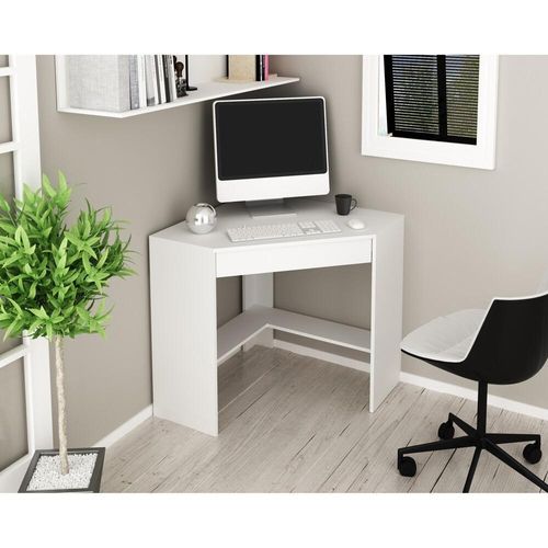 Escrivaninha/Mesa Escritório De Canto Cr25064 Branca