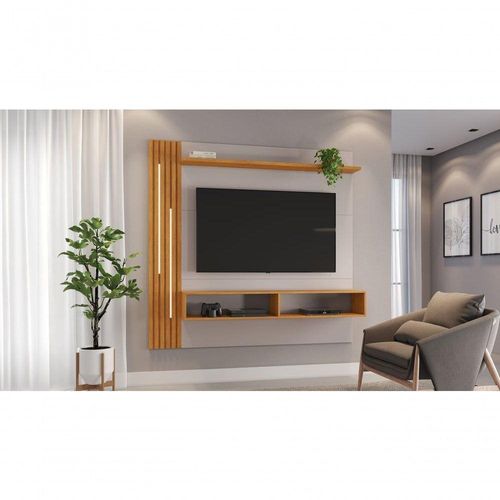 Painel Para Tv Até 65 Polegadas Agrado Candian - Jcm Movelaria Off White-cinamomo