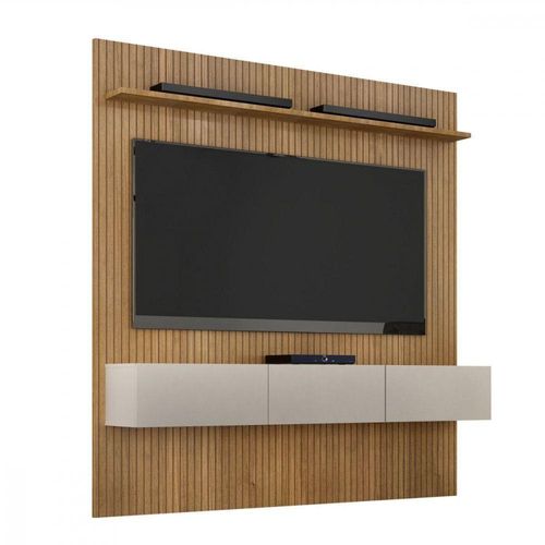 Estante Home Curitiba Para Tv De Até 60 Polegadas Cinamomo Com Off White Valdemoveis Cinamomo Com Off White