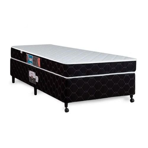 Cama Box + Colchão Castor Solteiro Montblanc Double Face D33 100x200x45cm