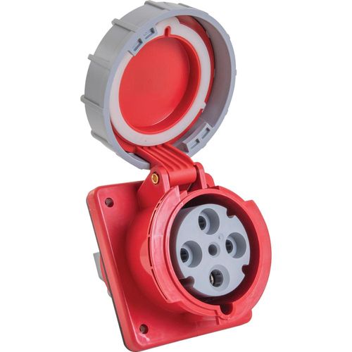 Tomada de Embutir Industrial 3P T 63 A 380-415 Vca 6 H Tramontina