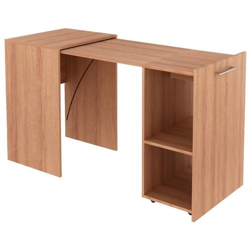 Escrivaninha Multiuso Retratil 2 Nicho Me4170 Amendoa