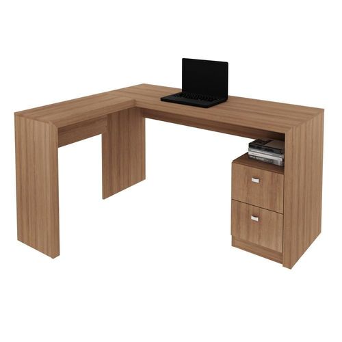 Mesa Escritório De Canto Com 2 Gavetas Multimóveis Vcr25032