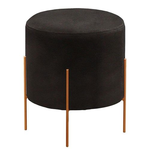 Conjunto 2 Puffs Odim Courino Castellar Móbile Luxo Preto