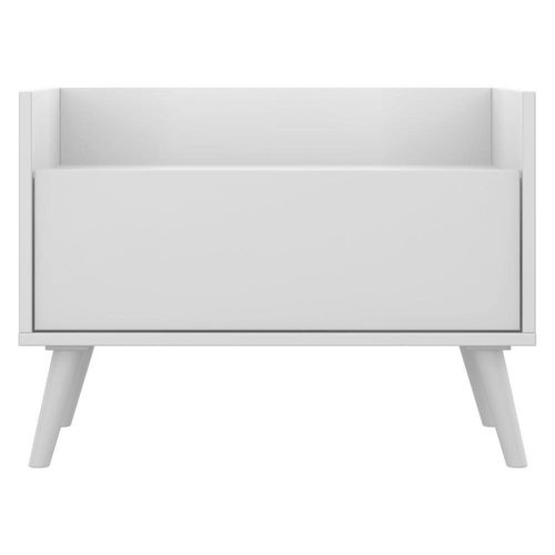 Mesa De Cabeceira 80 Cm C/ Pés Retrô Multimóveis Branca