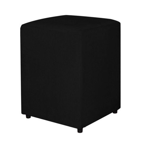 Puff Quadrado Tecido Suede Preto Fri
