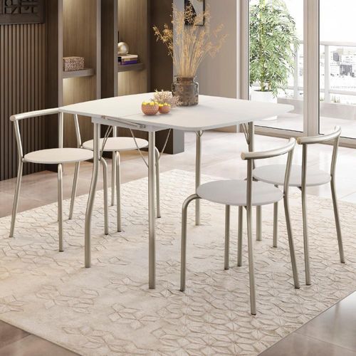 Conjunto Sala De Jantar Com Mesa E 4 Cadeiras 2999 Carraro